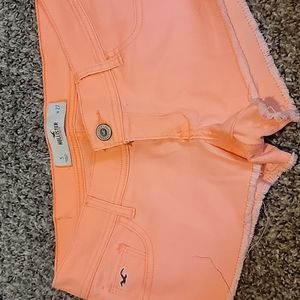 Womens Hollister Neon Orange Size 5 w27 Shorts